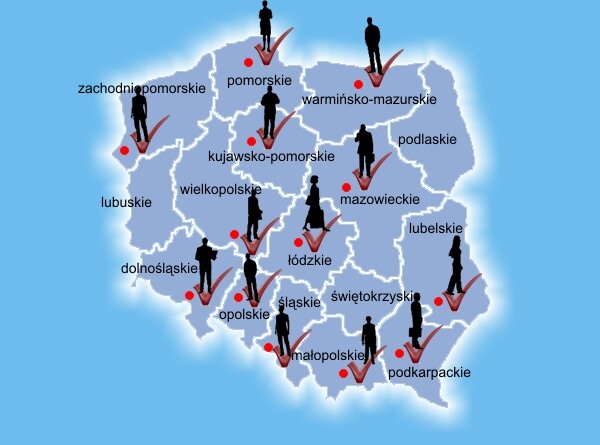 słuchacze online w województwach